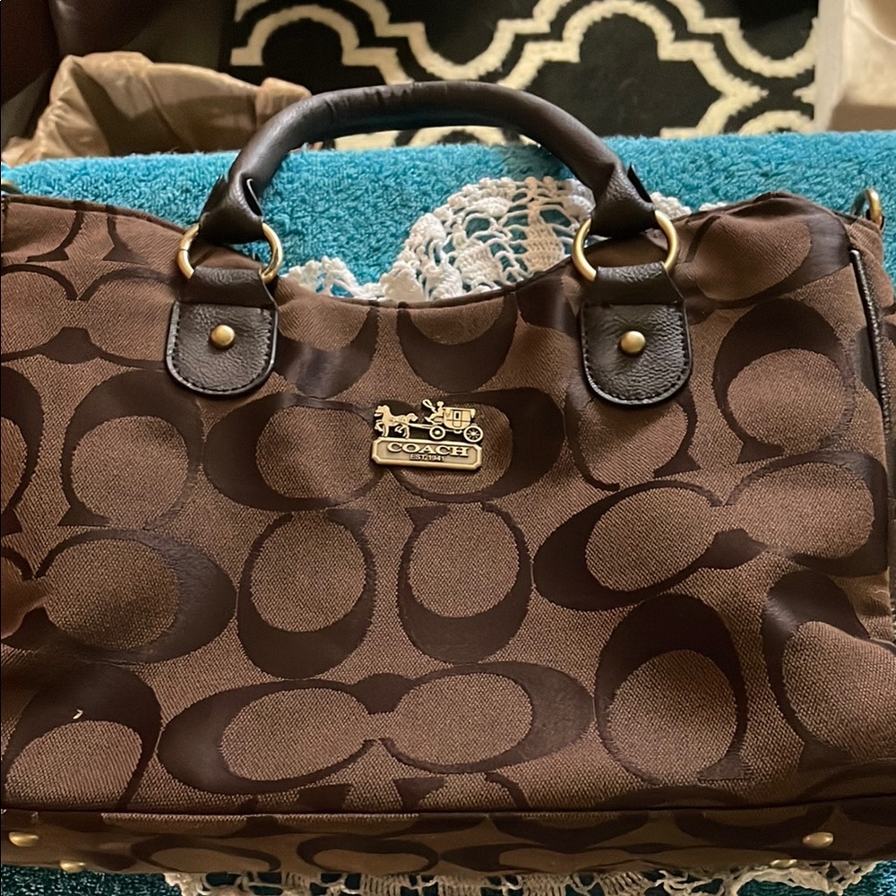 Coach Brown Signature Handbag
